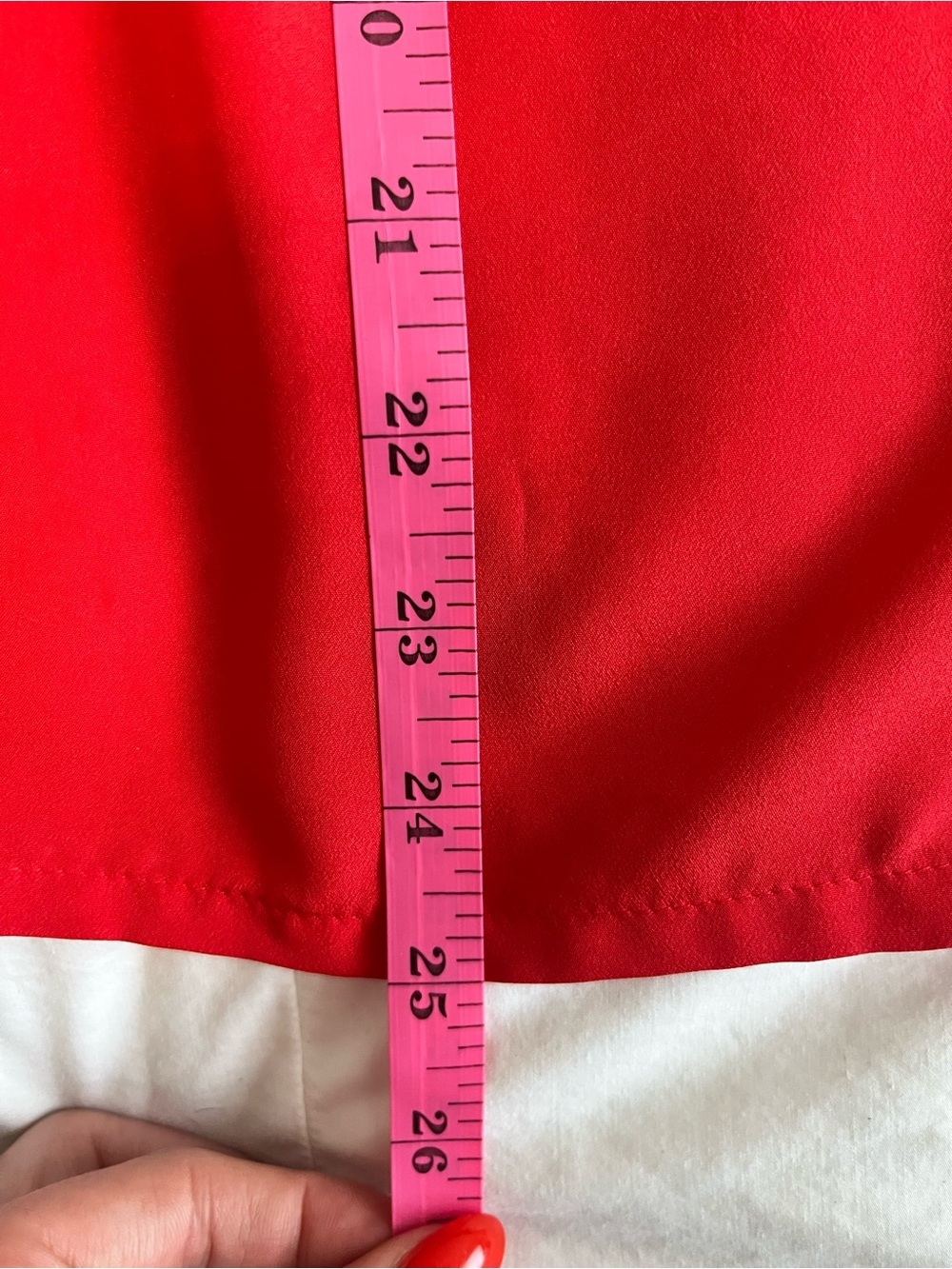 VINTAGE 80’s Red Ruffle Neck Blouse size medium - Picture 7 of 7
